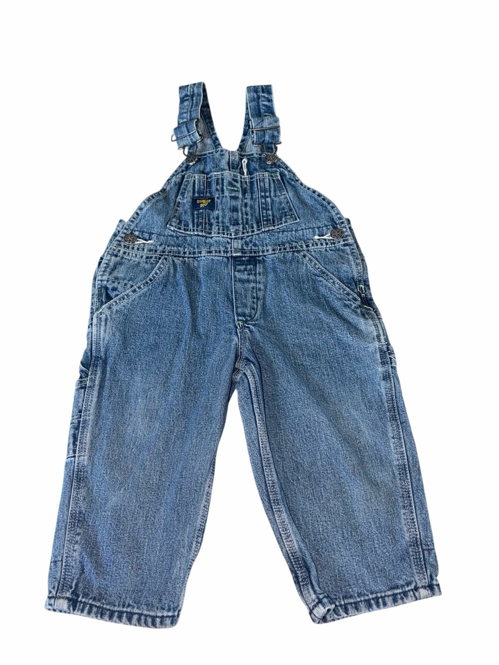 Vintage 90s OshKosh B’gosh Denim Overalls Baby Boy 12m Bib Carpenter 842J008